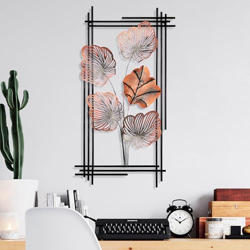 Handmade Decorative Metal Wall Accessory, 48 x 87 x 4 cm - 100% Metal, Unique Hand-Painted Design - Perfect for Home Decor & Art Lovers