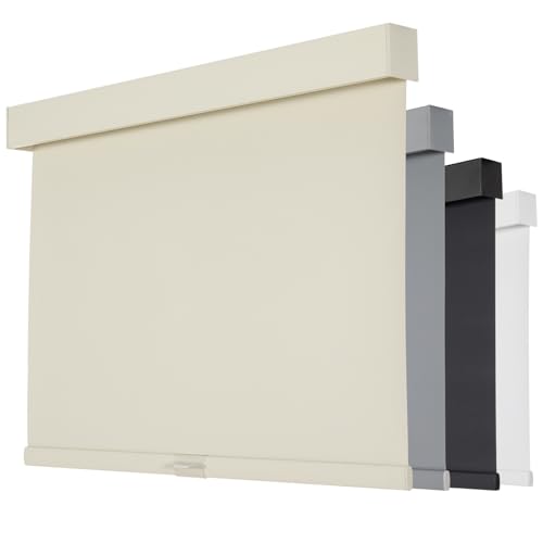 "Persilux Blackout Roller Blinds for Windows, Cordless Free-Stop Roller Shades with Valance, Thermal Insulated Fabric Window Blinds, UV Protection Shades for Home and Bedroom (Beige,22.5"" W x 72"" H)"
