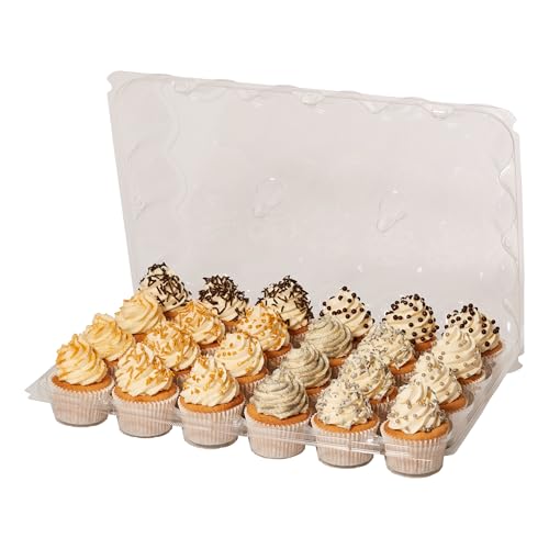 PME Pack of 9 Reusable Plastic Cupcake Container Carrier Boxes (24 cavities)