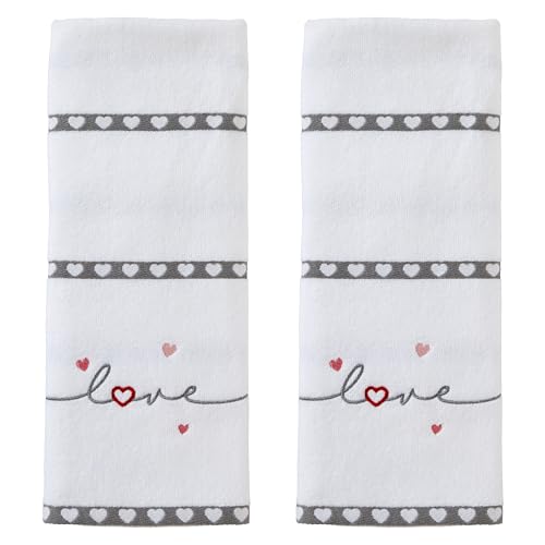 SKL Home Heart in Love Hand Towel Set, 2 Count