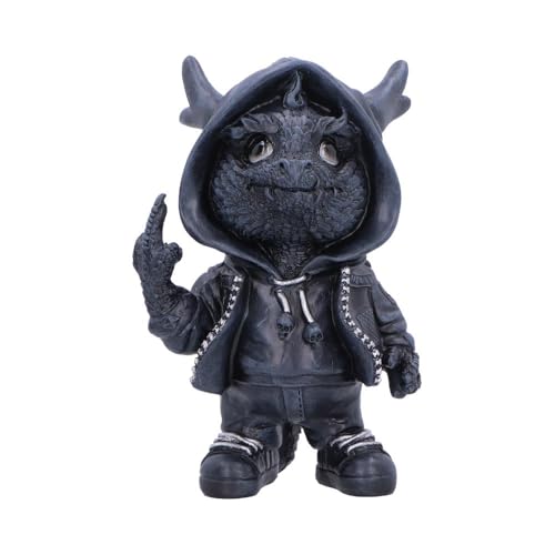 Nemesis Now Playing with Fire Dragon Figurine 16.2cm ??? Gothic Hoodie Dragon Ornament, Humorous Fantasy Collectible