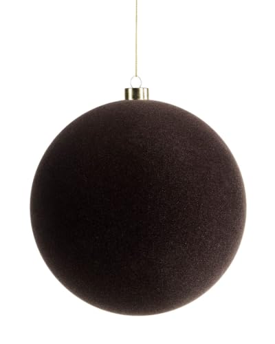 Espresso Velvet Christmas Bauble 20 cm, Extra Large Tree Ornament