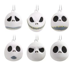 Hallmark Disney Tim Burton's The Nightmare Before Christmas Jack Skellington Heads Miniature Christmas Ornaments, Set of 6
