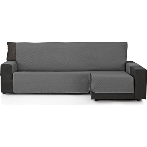 ECOMMERC3 - Chaise Long Sofa Cover 200 cm Valid?? para Chaise Long Arm Right and Left ??? Adjustable Chaise Sofa Cover ??? Anthracite