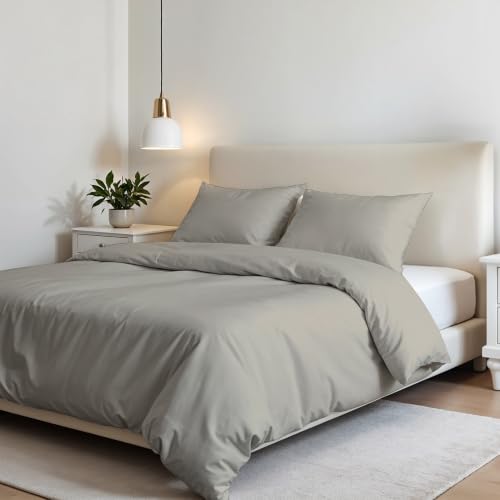 Elegant duvet cover set,grey,double