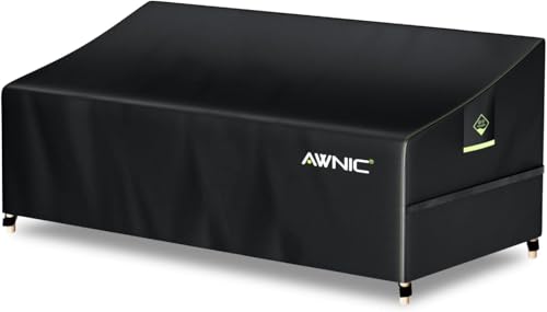 AWNIC Garden Sectional Sofa Cover Outdoor Sofa Cover 3 Seater Garden Furniture Covers Waterproof Outdoor Sofa Covers UV-resistant 220x85x61/71cm