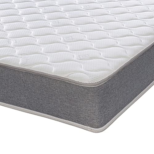 eXtreme comfort ltd Grey Essentials King Mattress 5FT (150x200cm) - Foam-Free Bonnell Spring - Cooltouch Breathable Cover - Plush Comfort Support - 20cm Deep Value Mattress - UK Made