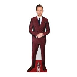 Star Cutouts CS1111 Tom Hiddleston Red Suit Cutout with Mini - Free Standing, Quick Set Up, Movie parties and fan gifts