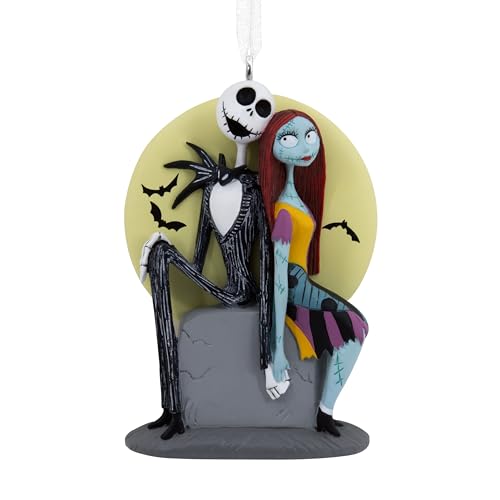 Hallmark Jack Skellington and Sally Hanging Christmas Ornament, Disney The Nightmare Before Christmas, Resin Tree Decoration