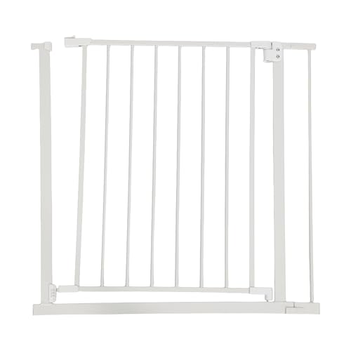 Relaxdays stair gate, 82–87 cm, no drilling needed, baby & toddler, staircase & door, clamp door gate, white