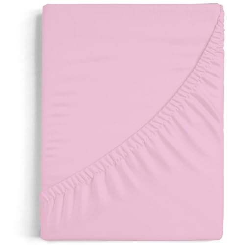 Burrito Blanco - Fitted Sheets 105 x 190/200 cm - 105 cm Bed 100% Cotton Fabric - A8 Pink Design