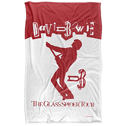LOGOVISION David Bowie David Bowie Glass Spider Tour Ticket Silky Touch Super Soft Throw Blanket 91 x 147 Cm