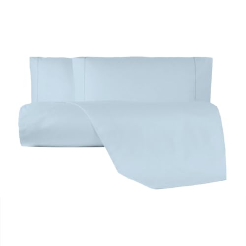 Giovanni Dolcinotti - Double Duvet Cover Set, 100% Cotton, Made in Italy – Duvet Cover 250 x 200 cm + 2 Pillowcases 50 x 80 cm – Sky – Toronto Model
