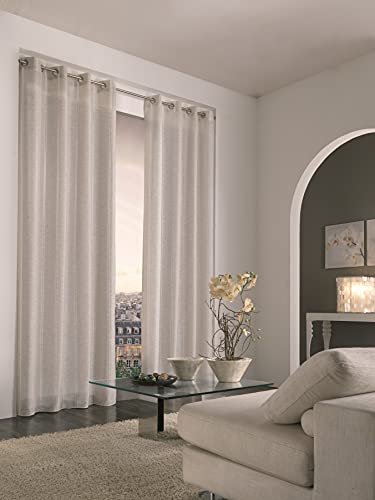 Cargo Import Chicago Furniture Curtain Grey with Rings 140 x 280 cm
