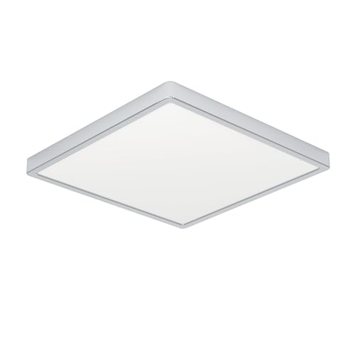Eglo Connect.z Smart Home LED Ceiling Light Fueva 6-Z, 39 cm, ZigBee, Matter, app and Voice Control Alexa, Warm to Cool White, RGB, dimmable, Bathroom lamp, Chrome, IP44