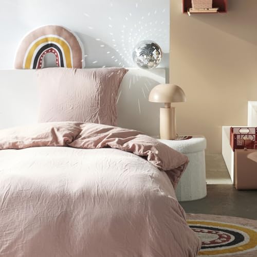 TODAY Single Bed Linen 140 x 240 cm Cotton Gauze Sand Pink