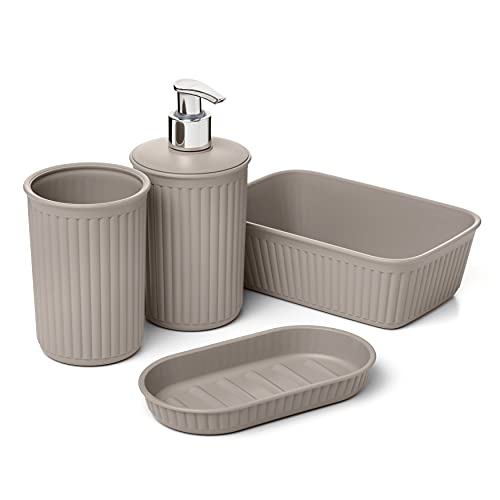 TATAY Soap Dish Baobab For Everyday Bathroom Use Easy Daily Bathroom Care - Soap Dish Bathroom - BPA-Free Material - For Everyday Bathroom Use - Functional Bathroom Accessory, Taupe