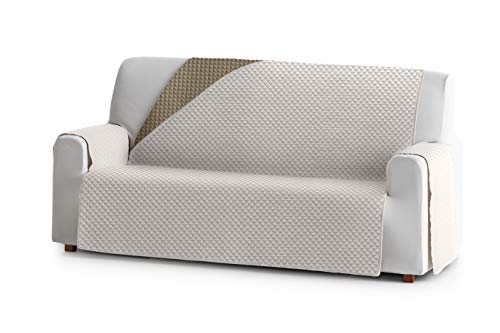 Eysa Cover, Polyester, C/0 Ecru-Mink, 2 seaters 115cm. Suitable for Sofas from 120 to 170 cm