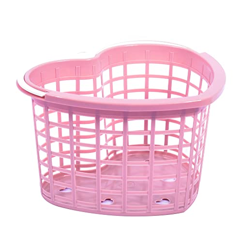 Plastic Heart Money Basket - Pink