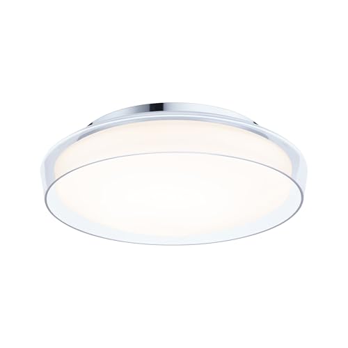 Paulmann 71075 LED Ceiling luminaire Selection Bathroom Luena IP44 3000K 860lm 230V 16.5W Glass, Chrome Bathroom luminaire