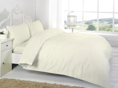 Kampala Hill 200 Thread Count King Fitted Sheet Combed Egyptian Cotton Cream