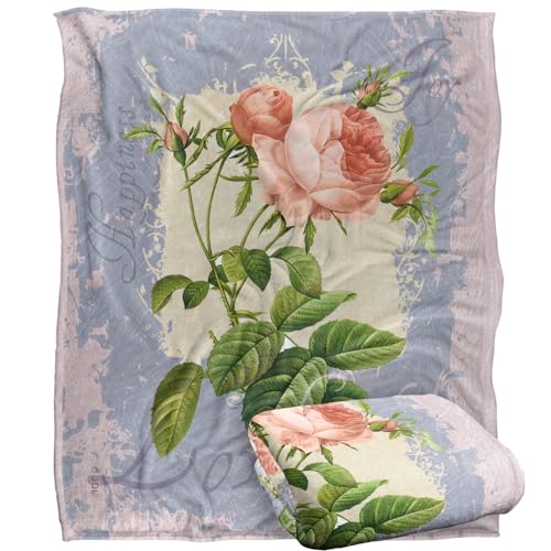 Jq Licensing Love Happiness Joy Flower Silky Touch Super Soft Throw Blanket 152 X 127 Cm