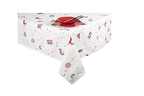 Excelsa Merry Christmas Rectangular Tablecloth 140 x 180 cm Cotton