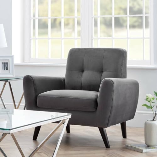 Julian Bowen Monza Chair - Dark Grey Arm Chairs