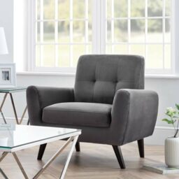 Julian Bowen Monza Chair - Dark Grey Arm Chairs