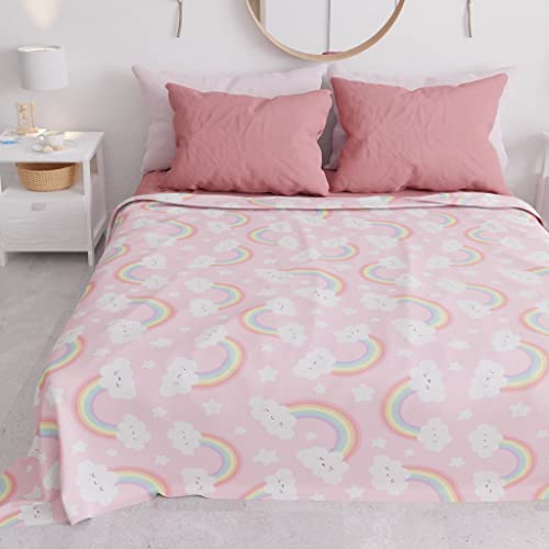 PETTI Artigiani Italiani - Microfibre Sofa Cover 260 x 270 cm, Rainbow Pattern - Multipurpose for Sofas, Bedspreads and Table Covers - Washable Protective Cover