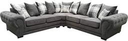 Dorado Corner Sofa Sectional 3 Seater 2 Seater Armchair Cuddle Chair Grey Velour Fabric (Grey, Corner 2c2)