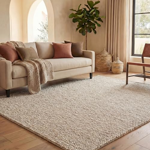 Safavieh Natural Fiber Rug for Living Room, Dining Room, Bedroom - Natural Fiber Collection, Short Pile, in Beige, 240 x 300 cm