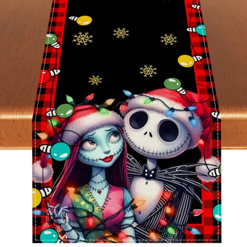 Linen Christmas Table Runner Merry Christmas Tablecloth Winter New Year Xmas Christmas Decorations and Supplies for Home Kitchen Table-13??72''