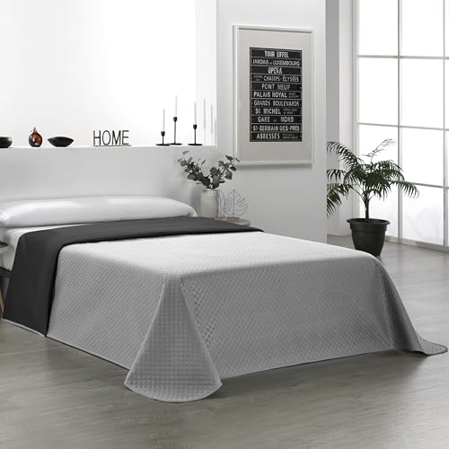 Martina Home Bouti Bedspread Reversible Grey Black 135cm