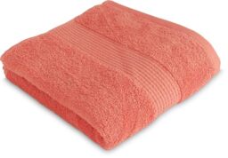 Le linge de Jules Bath Towel 50 x 90 cm 100% Cotton 450 g/m² Coral