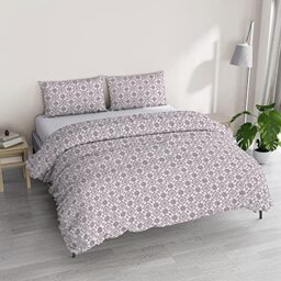 Italian Bed Linen Athena Duvet Cover Set Made in Italy, Double Dora, Pink