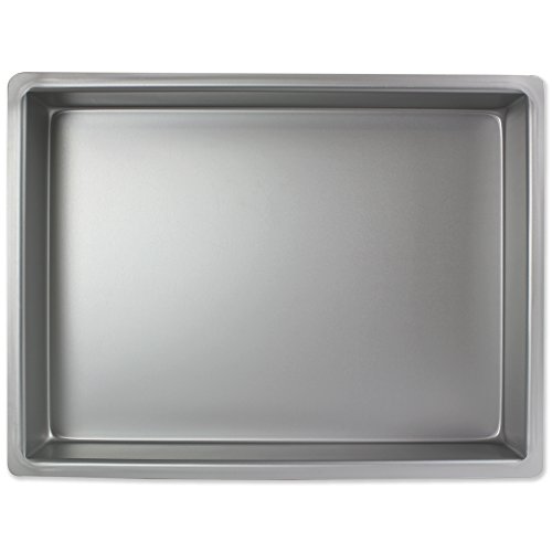 PME OBL12183 Aluminium Oblong Cake Pan 12 x 18 x 3-Inch Deep , Silver - Aluminium Oven-Safe Bakeware for Even Heat & Smooth Edge Cakes - Layered, Tiered, Sheet & Sponge Bakes for Cake Decorations