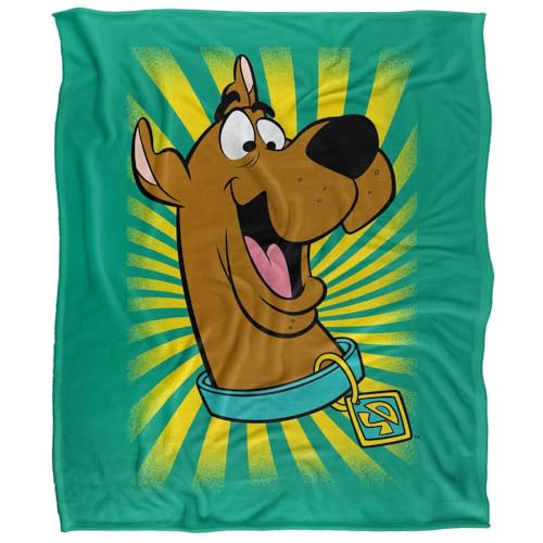 Scooby-Doo Burst Logo Silky Touch Super Soft Throw Blanket 152 X 127 cm, White