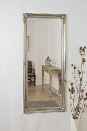 Mirror 5Ft6 X 2Ft6 167cm X 76cm Large Silver Ornate Antique Design Big Wall New, 168x76,829348240-2