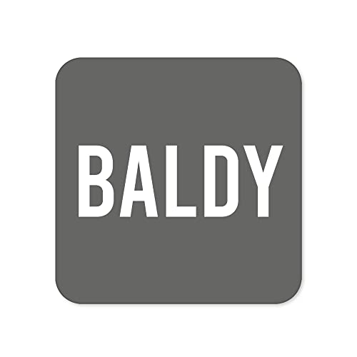 Funny Drinks Coaster - Novelty Office Mug Coasters - Childish Baldy Beer Mat - Sarcastic Home Accessory - Silly Prank Joke Coffee - CC54