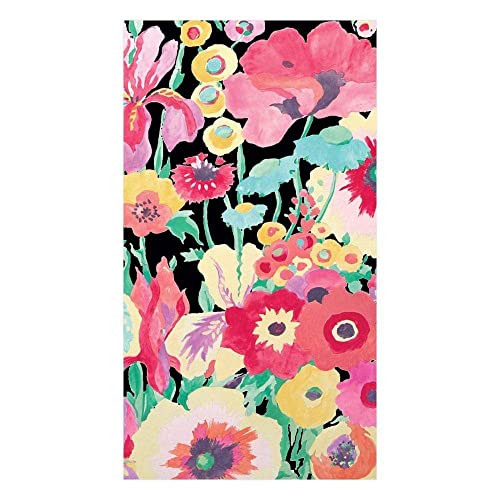 Caspari Secret Garden Paper Guest Towel Napkins in Black, 15 Per Package
