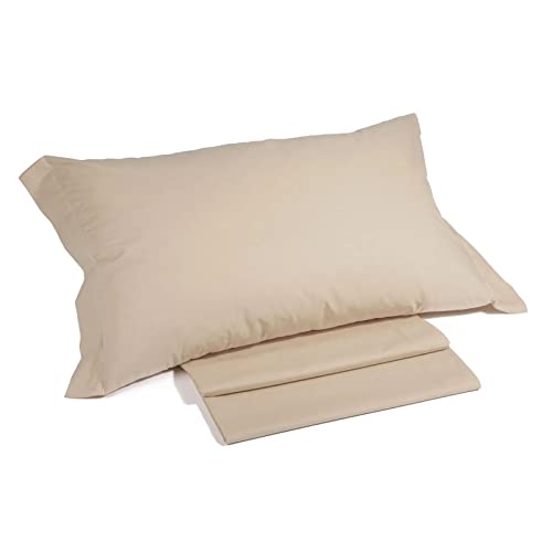 Caleffi - Double Bed Set with Double Bed Sheets 100% Cotton 240 x 285 cm, Double Fitted Sheet 180 x 200 cm for Mattress 28 cm High, 2 Pillow Cases for Bed 50 x 80 cm