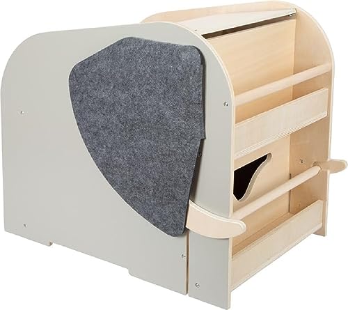 Small Foot Toy Box Elephant with Seat and Wheels Wildlife, modern storage box for kids aged 3+ years old, 12423