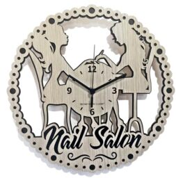 Instant Karma Clocks - Nail Art Wall Clock – Silent Non-Ticking Quartz – Wall Decoration for Beauty Salon, Nail Technician, Spa, Makeup Studio, Esthetician Decor