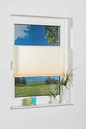 K-home Klemmfix Pleated Blind, cream, 50 x 130 (B x L)