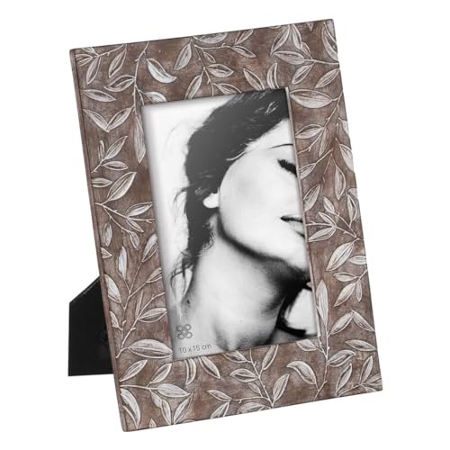 BigBuy Home Beige Polyresin Photo Frame 16 x 1.5 x 21 cm