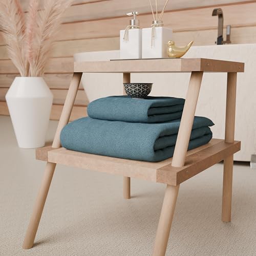 PETTI Artigiani Italiani - 100% Cotton Terry Bath Towels, 2+2 Towel Set, 4 Pieces 2 Face Towels and 2 Hand Towels, Avion Towels