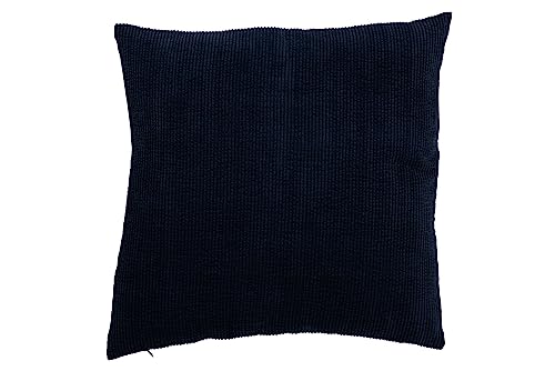 J-Line Cushion Ribbed Square Velvet Blue