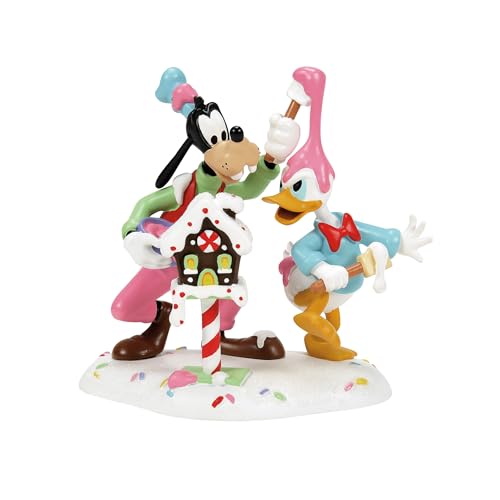 Disney Village By D56 Goofy and Donald Make A Mess Figurine