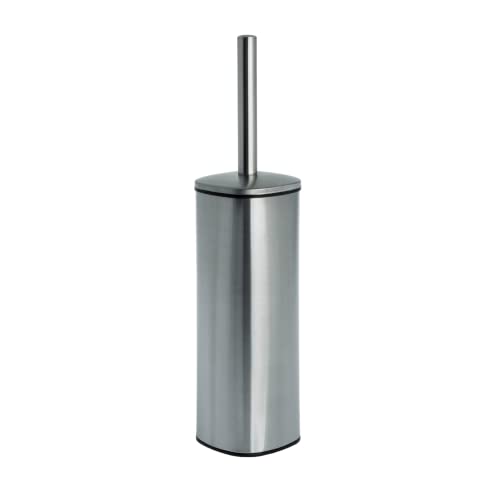 Blue Canyon Santorini Toilet Brush & Holder for Bathroom, Flexible Toilet Bowl Plastic Brush Head for Deep Cleaning, Compact Size, Elegant Design – Chrome